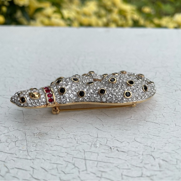 Swarovski crystal gold leopard brooch - Picture 7 of 9